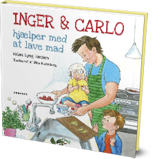 Inger og Carlo hjlper med at lave mad